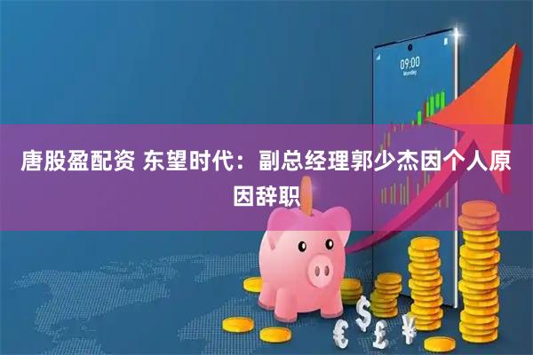 唐股盈配资 东望时代：副总经理郭少杰因个人原因辞职